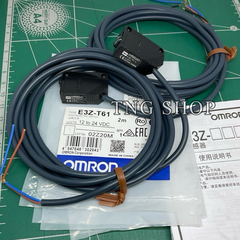 เซ็นเซอร์E3Z-T61 NPN-NO ตัวรับ-ตัวส่ง ระยะตรวจจับ15M 1 2-24VDC ของใหม่ Sensor เซ็นเซอร์ (สินค้าสามารถออกบิลได้)