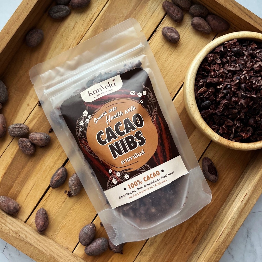 โกโก้นิบส์ (Cocoa nibs) 100% Natural process ทานได้เลย บรรจุ 100 กรัม