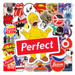 ✨พร้อมส่ง✨สติกเกอร์ไดคัท เสื้อยืด stussy UFO KFC AAPE logo ก…