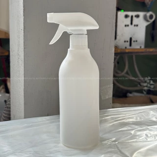 ขวดฟ๊อกกี้ 500 ml. คอ28 สีขาว/ดำ (PE ทรงกลม)