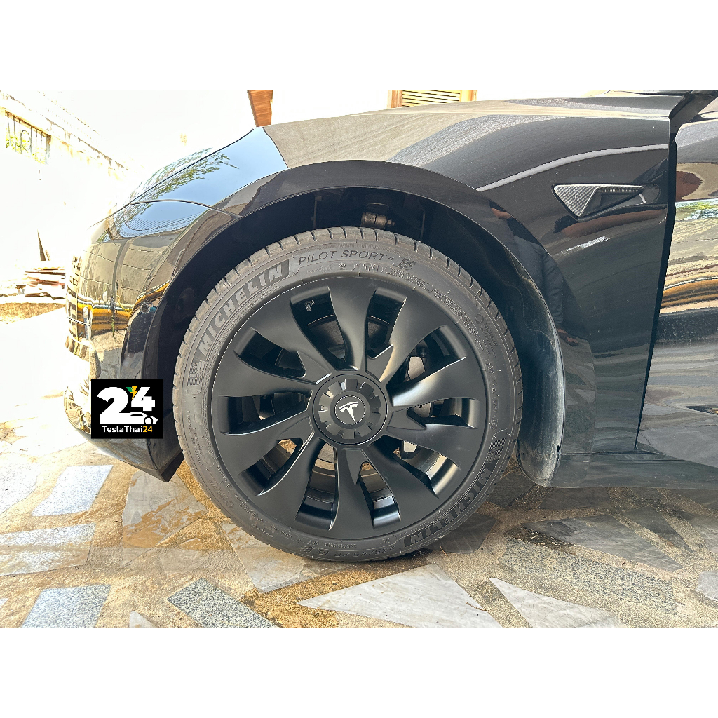 (1ชิ้น1คำสั่งซื้อ) Wheel Caps 1ชุดมี4ล้อ สำหรับ Tesla Model 3/Y (2021-2023) / M3 highland 2024