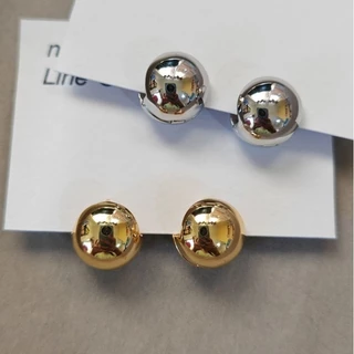 💫 nnlin. Ball 3D ต่างหูทรงกลม 3D (ก้านเงินแท้ S925)
