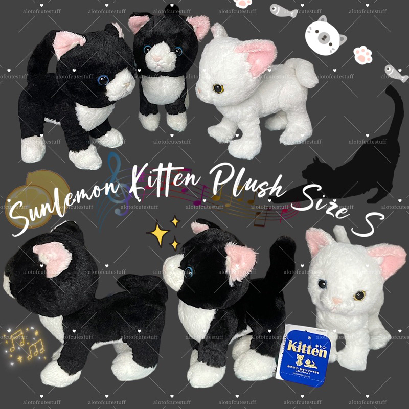 ตุ๊กตาน้องแมวน้อยกลอยใจ Sunlemon ขนนุ่ม มีเม็ดถ่วง น่ารักม้ากก🩷 น้อนแงว Sunlemon Kitten Plush Size S