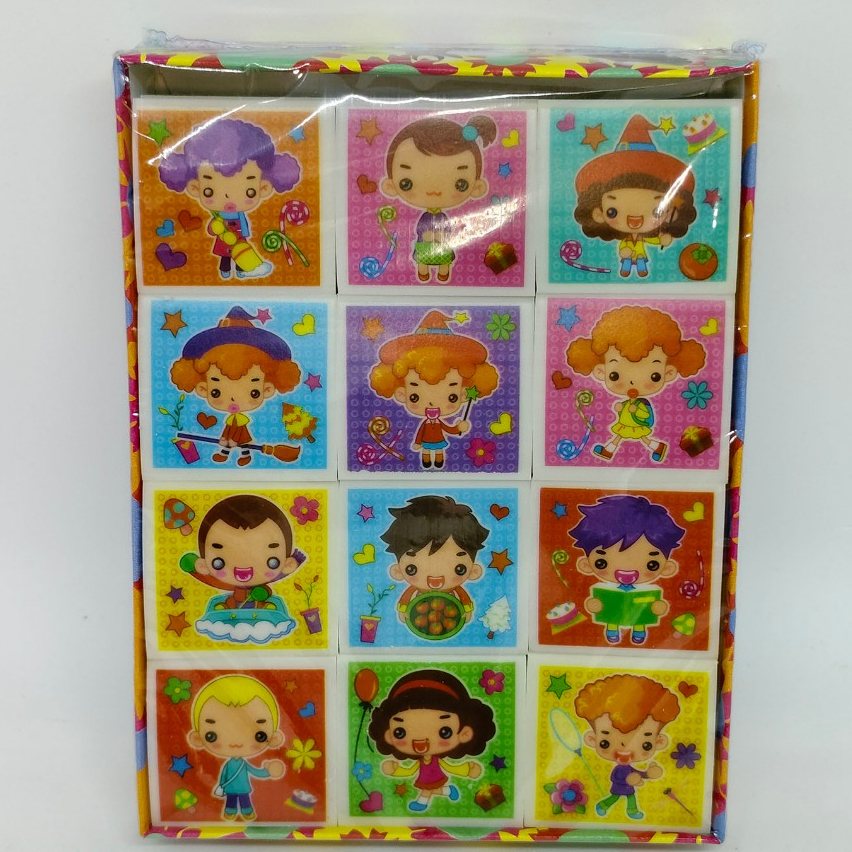 แพ็ค 48 ชิ้น (สุ่มลายแฟนซีเด็ก) ยางลบแฟนซี ยางลบดินสอ ลายการ์ตูน หลากหลายลาย