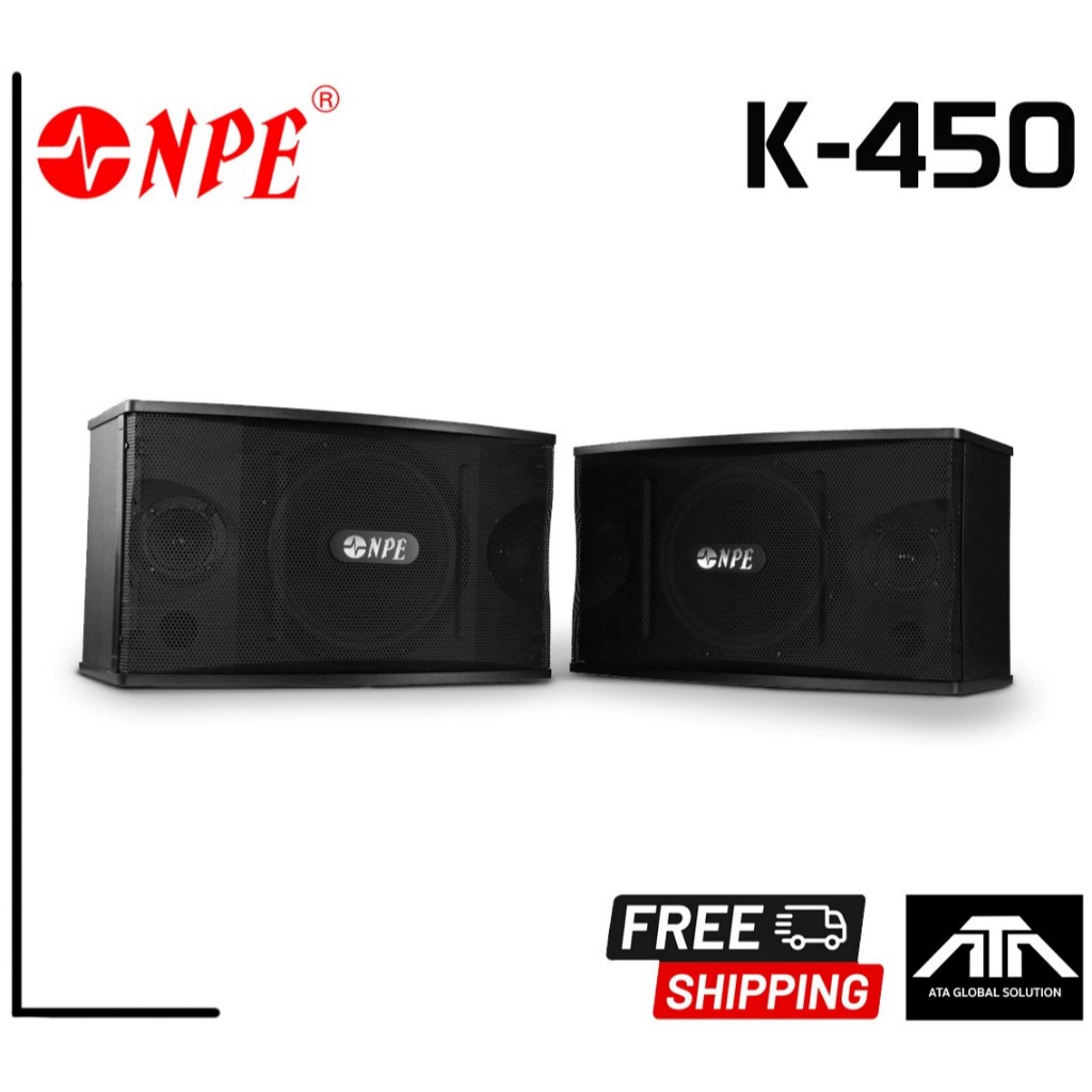 NPE K450 ตู้ลำโพง คาราโอเกะ 10นิ้ว เสียงดี เบสนุ่ม ติดตั้งง่าย  (ราคาต่อ1คู่ 2ใบ)