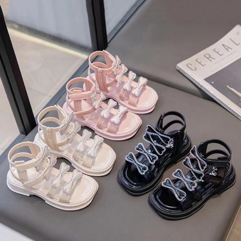 LOM03 รองเท้าแตะเด็กผู้หญิง รองเท้าแตะบันนี่ รองเท้าแตะโรมันสาว รองเท้าเด็กผญ4-13ปี baby hero