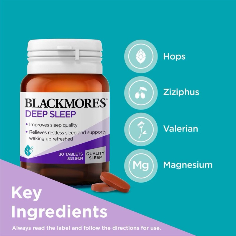 Blackmores Deep Sleep Capsules (30 แคปซูล) Exp.07/26
