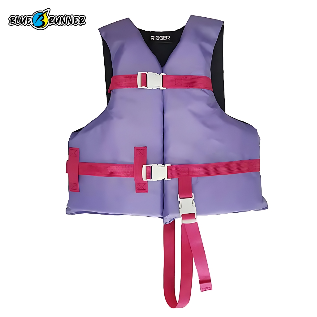 เสื้อชูชีพเด็กอายุ 5-10 ปี Blue runner Life Jacket KIDDY 3 พร้อมสายรัดขา ผ้าไนล่อนอ๊อกฟอร์ด 420D