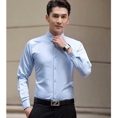 SMT0011 เสื้อเชิ๊ตผู้ชาย เสื้อเชิ๊ตคอปก ติดกระดุม แขนยาวใส่ทำงาน เหมาะกับอากาศร้อน Zise L,XL,XXL,XXXL มี5สี ทรงเข้ารูป🚨
