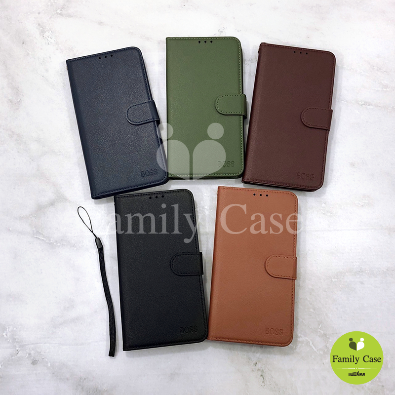 เคสหนังเปิด-ปิดตั้งได้ ใส่ได้ทุกรุ่น กล้องสไลด์ ฝาพับ แฟชั่น พร้อมส่ง ฟรีสายคล้องมือกันตก