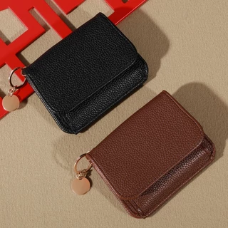 B-577🔥กระเป๋าสตางค์มินิมอล สีน่ารัก พกพาสะดวก ขนาดเล็กแบบพกพา พร้อมช่องใส่บัตร 10สี