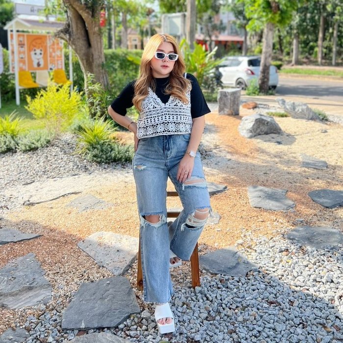 เสื้อแต่งเดี่ยวลูกไม้(4725) ห้องผ้าน้องตู่ ป้ายrosemary