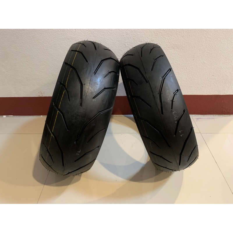 ชุดยางแก้มเตี้ย หน้า 110/60-12 หลัง 120/60-12