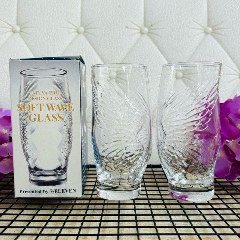 แก้ว 7-ELEVEN ลายปึกนก มือสอง จากญี่ปุ่น