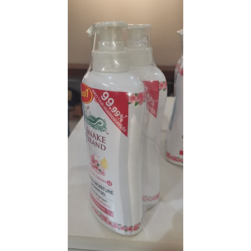 เจลอาบน้ำเพื่อสุขภาพผิว ตรางู (Snake Brand)​1แถม​1 ของแท้ 100%