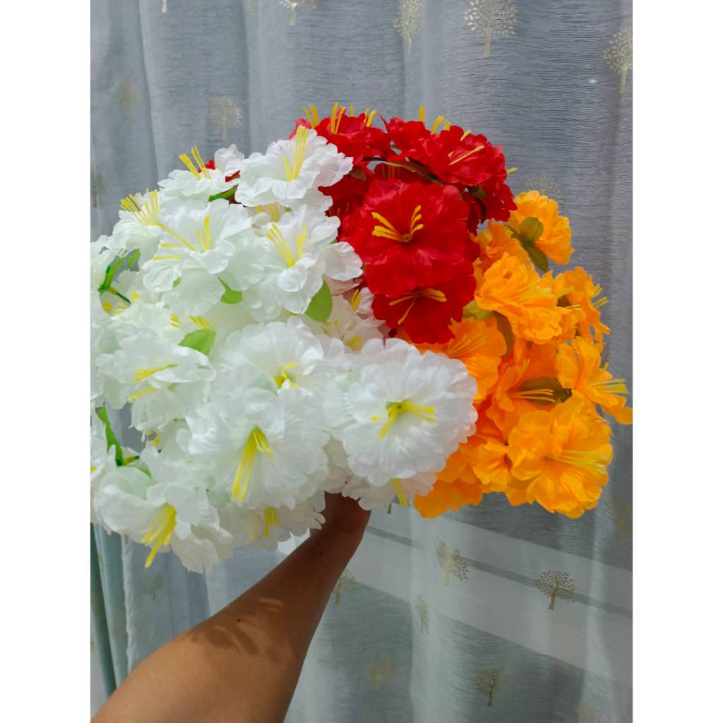 ดอกชบา ช่อดอกชบา 1ช่อ 5ดอก พร้อมส่งจากไทย ดอกชบาผ้าอย่างดี สวยๆๆ ไหว้พระ จัดแจกัน จัดช่อ ตกแต่ง