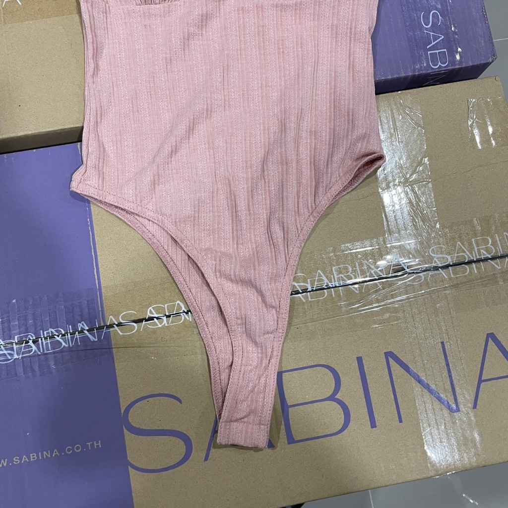 SABINA | FASHION X SABINA บอดี้สูทเสริมบรา รหัส SAL23040 สีชมพูอ่อน ราคา ถูกที่สุด ดีลบีเคเค แกลเลอรีภาพที่ 6