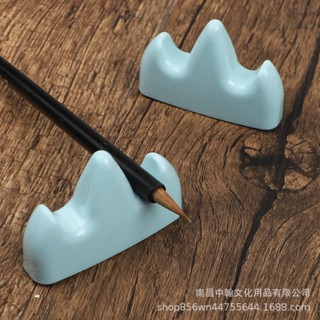 แท่นวางพู่กัน#ที่ใส่พู่กัน#ที่วางแปรงปากกา เซรามิค เขียนพู่ก…