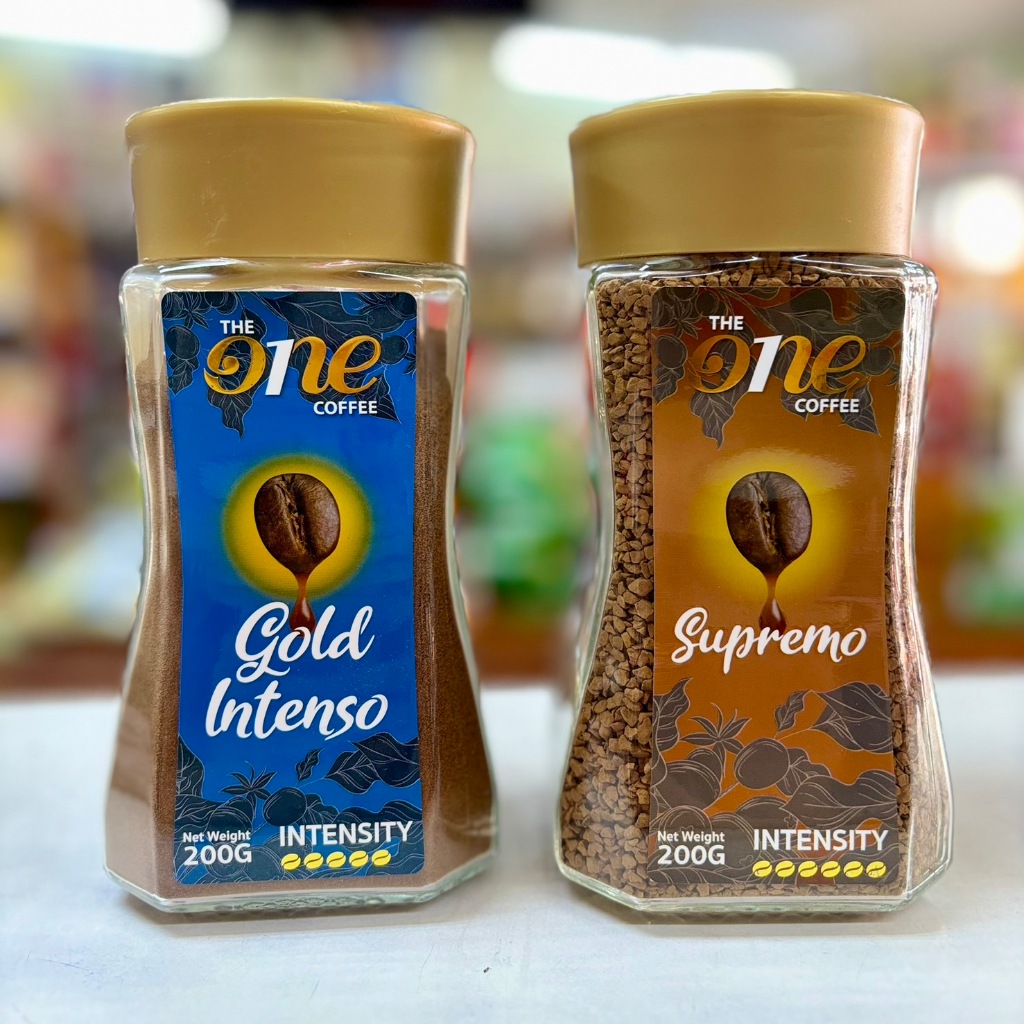 พร้อมส่ง [ขวดแก้ว] THE one COFFEE ดิ วัน ซูพรีโม่ / โกลด์ อินเทนโซ่ กาแฟ สำเร็จรูปชนิดฟรีซดราย 200 กรัม