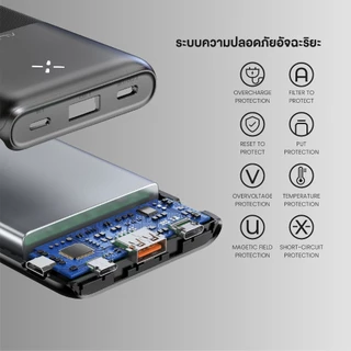 【แถมสายชาร์จ 】ALPHA X 10000mAh Power bank รุ่นB10PD แบตสำรองพกพา ชาร์จเร็ว ขนาดเล็ก【รับประกัน 1 ปี 】