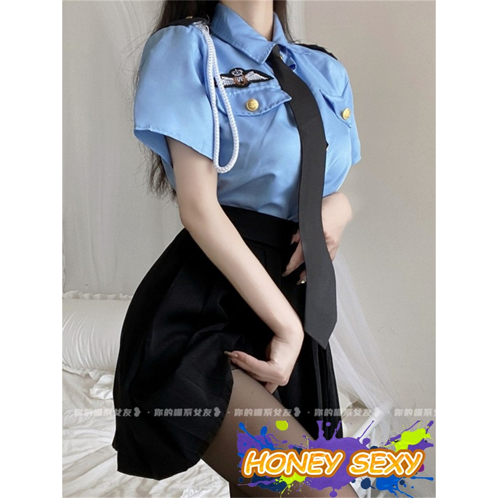 HONEY SEXY ชุดคอสเพลย์ ชุุดตำรวจ ชุดเซ็กซี่ 🤙 มีไซต์ใหญ่ S-XL ได้ถึง 85kg แพคสำหรับขายหน้าร้าน H-396