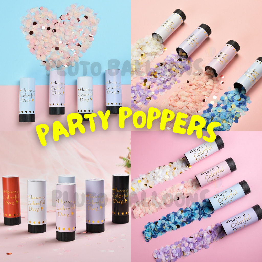 🎉พลุกระดาษ Paper shoot พลุงานวันเกิด Party poppers [5 สี]🎉