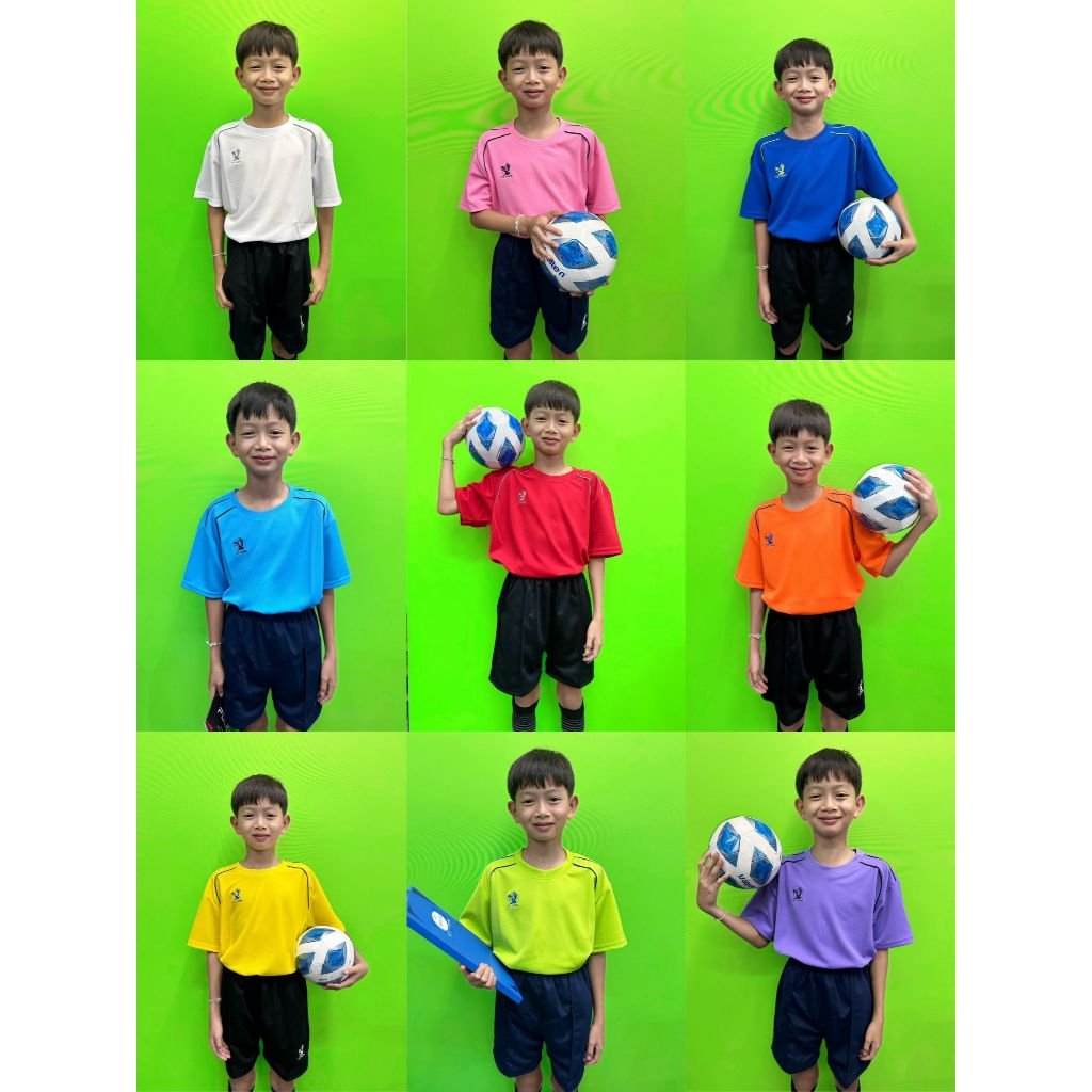 C970 เสื้อกีฬาเด็ก ผ้ายืด ยี่ห้อ Fly Hawk  (SET 1) ไซส์เด็ก ราคาถูก ของแท้  100%