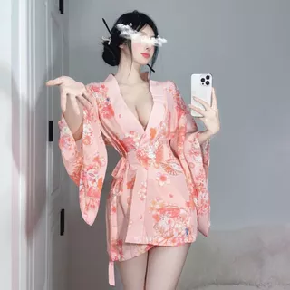 Sexy Girl ชุดกิโมโนเซ็กซี่ บทบาทเซ็กซี่ วัสดุผ้าซาติน สวมใส่สบาย จัดส่งในไทยใช้เวลา 1-3 วัน（H9311）