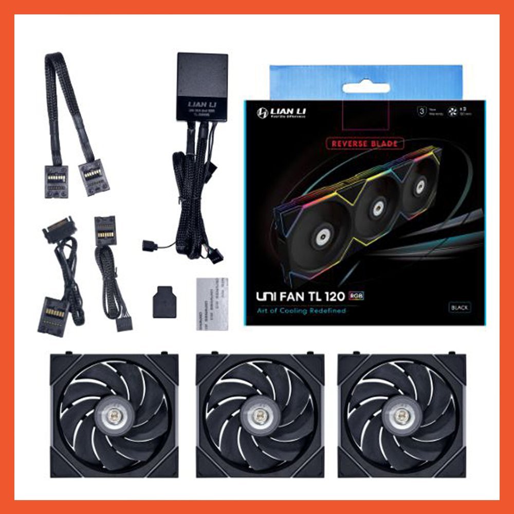 Reverse Blade Lian Li UNI FAN CASE TL120 Black/White Pack 3 (เลือกสี)