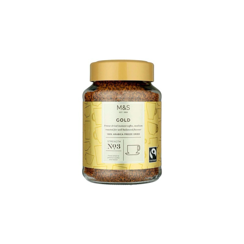 M&S ของแท้ กาแฟ Gold BB 06.2025 ขวดใหญ่ สัญชาติอังกฤษ ตรา มาร์คแอนด์สเปนเซอร์ 200 กรัม