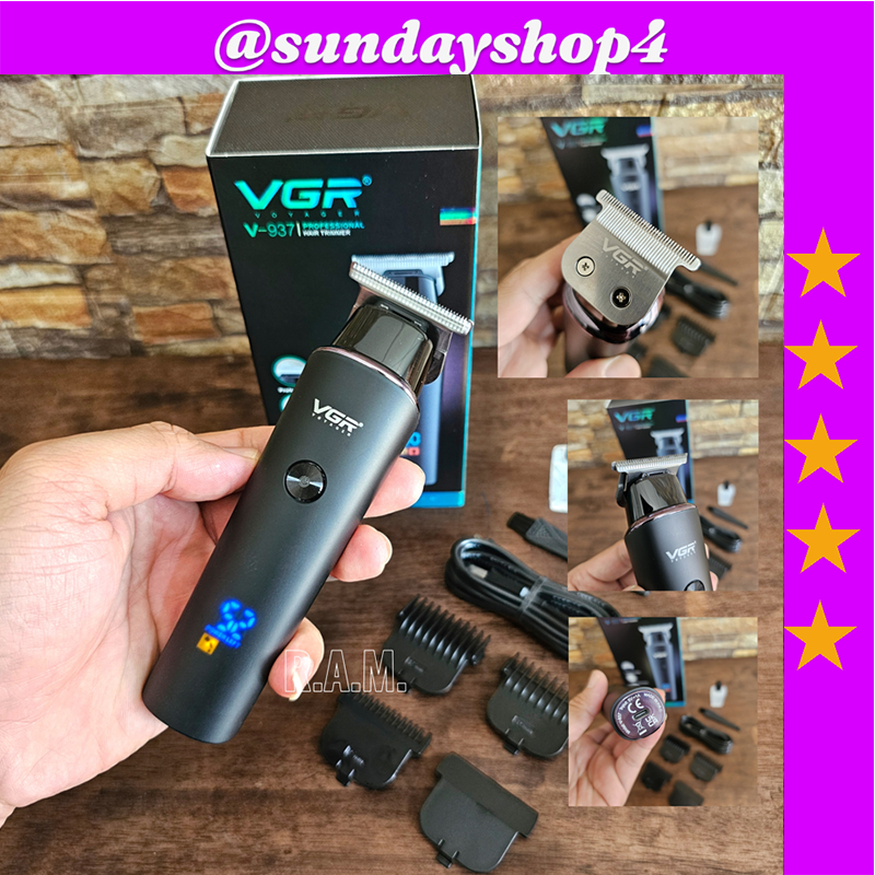 VGR รุ่น V-937 ปัตตาเลี่ยนไร้สาย มีหน้าจอ LED งานเนียน ฟันตัดคม ดีไซน์สวยงาม