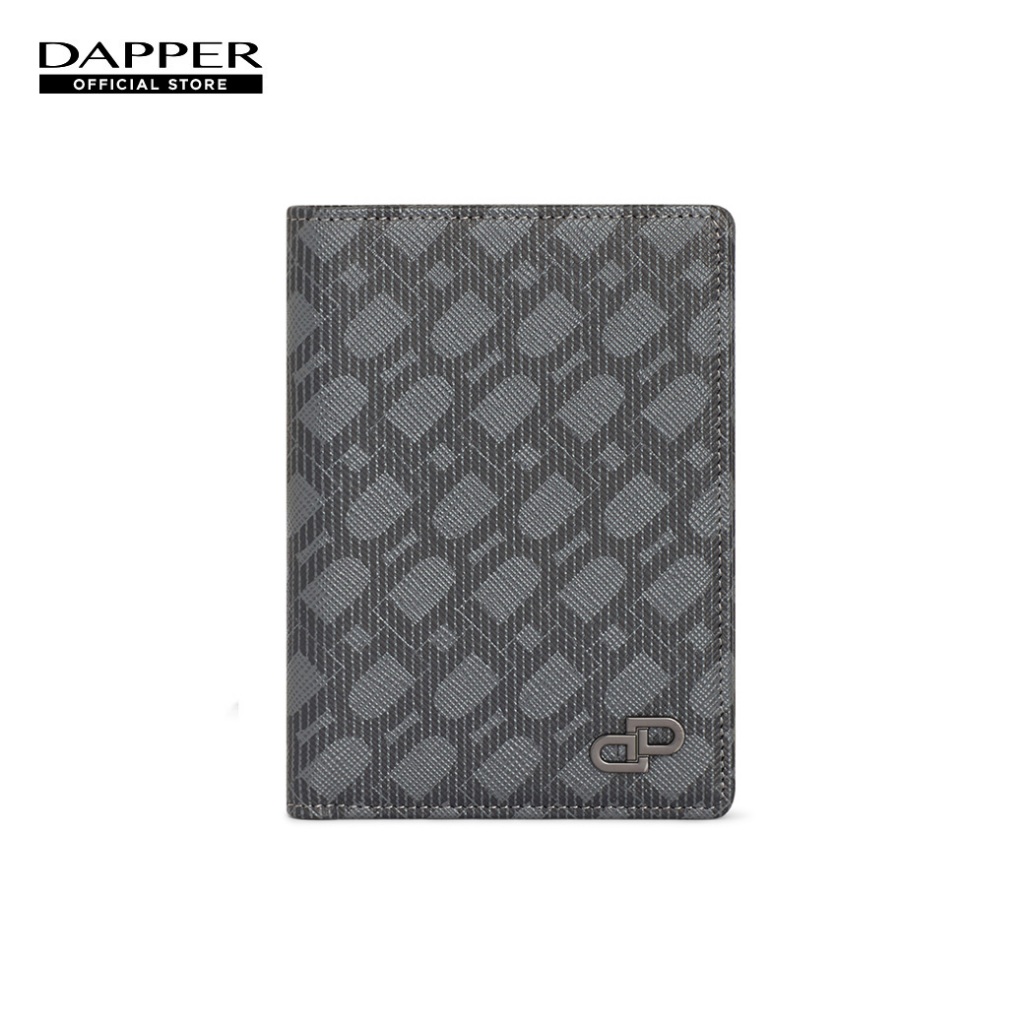 DAPPER กระเป๋าใส่พาสปอร์ต DP Interlock Monogram Passport Holder สีดำลาย (BWM/B1/1134PP)
