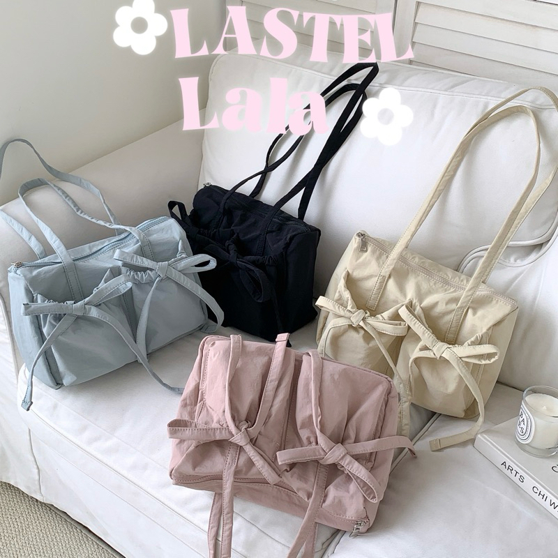 พร้อมส่ง💗LASTEL🧸🧼กระเป๋าสะพายรุ่นLALA ใส่Ipadได้ งานสั่งผลิตปั๊มLastelด้านใน✨ผ้าพรีเมี่ยม