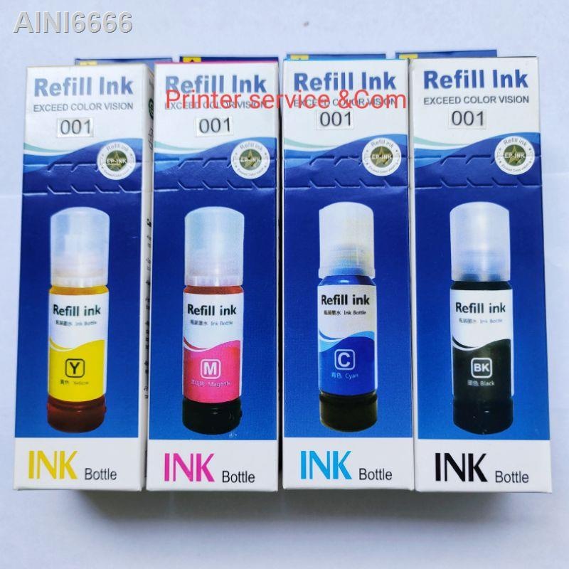 หมึก epson 001 พรีเมียมแท้ รุ่น L4150 L4160 L6160 L6170 L6190 มีกล่องและโก้ EP ขนาด 70ml