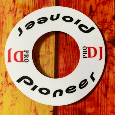 สติกเกอร์ สีขาวลาย Pioneer Size M สำหรับ ddj sr1,2 ddj rr ddj sx1,2,3 ddj rr ddj 800 xdj -rx2