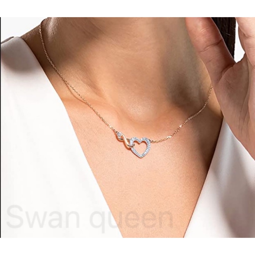สร้อยคอจี้รูปหัวใจ Infinity Heart สร้อยคอพร้อมจี้ผู้หญิง ของขวัญสำหรับคนพิเศษ พร้อมส่ง ราคา ถูกที่สุด ดีลบีเคเค แกลเลอรีภาพที่ 2