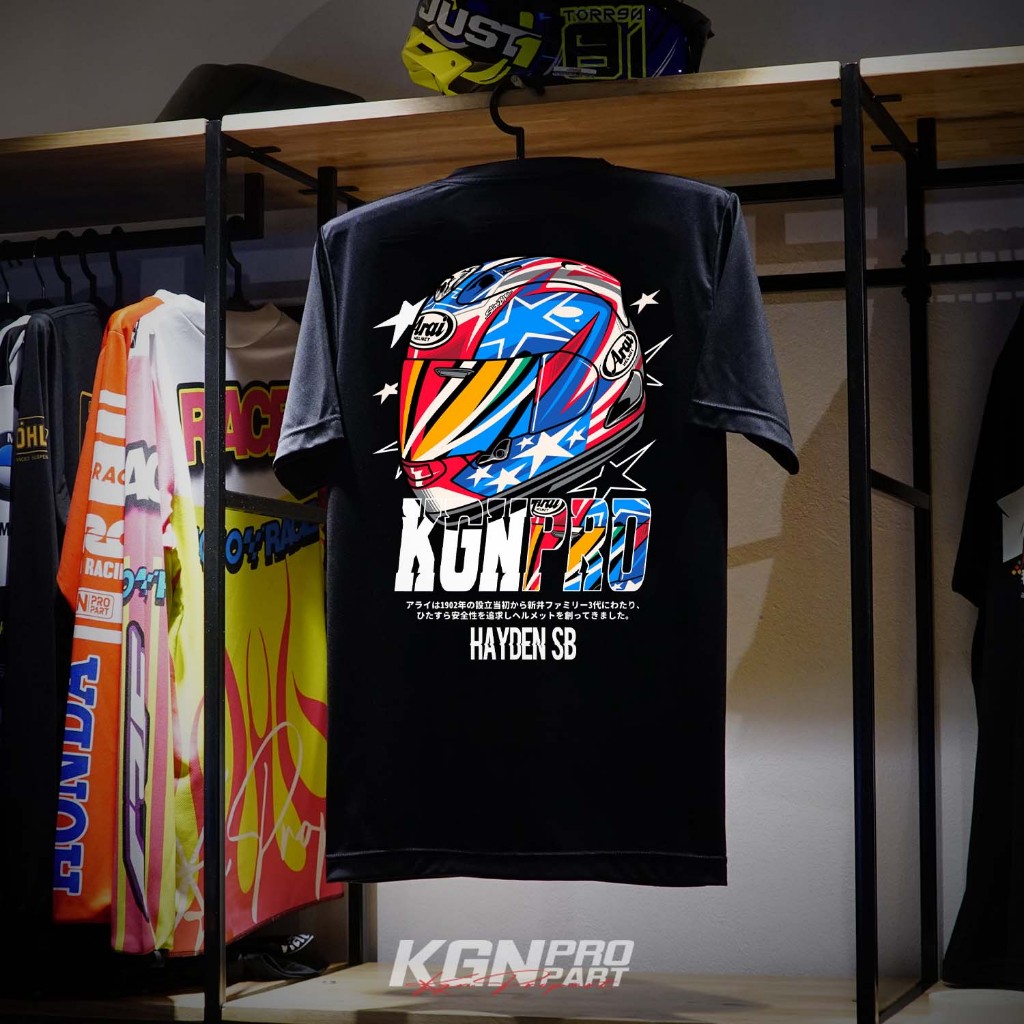 KGNPRO® | เสื้อพิมพ์ลาย อาราอิ Helmet | Sublimation | Micro polyester | Motocycle