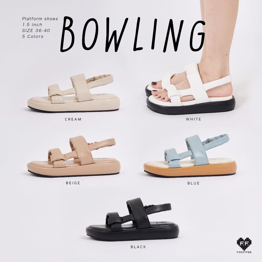 BOWLING ส้นตึกรัดส้น สูง 1.5 นิ้ว ทรงกำลังฮิตเลยค่า