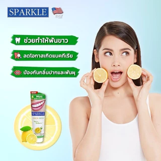🔥1แถม1🔥 SPARKLE ยาสีฟัน สปาร์คเคิล สูตร Lemon Soda ขนาด 100 กรัม ฟันขาว ไร้กลิ่นปาก สูตรเลมอน