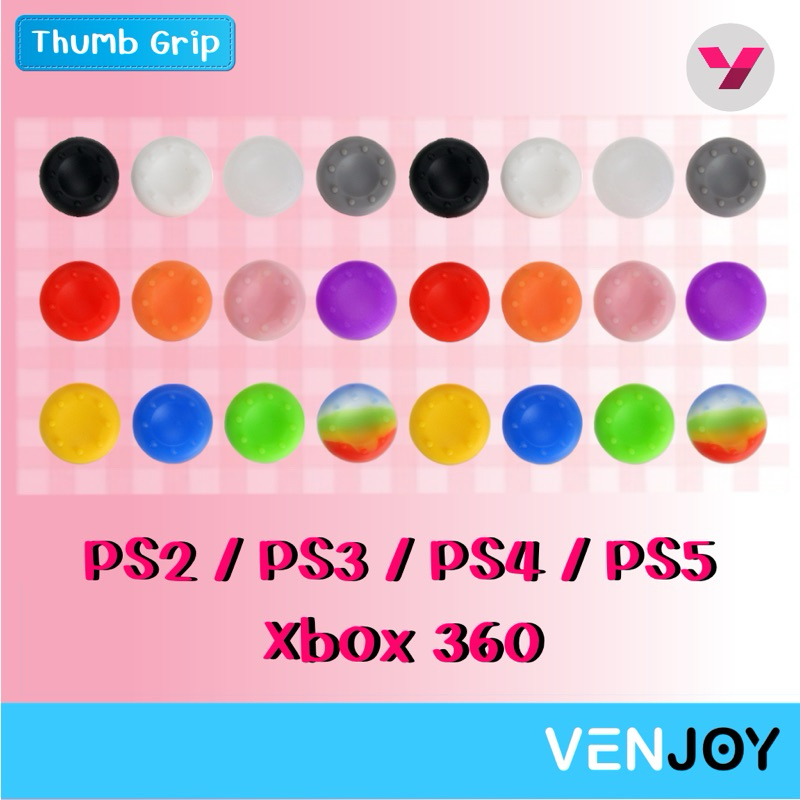 ( 1คู่ ) ฝาครอบอนาล็อกจอยลายจุด Analog Caps for PS2 / PS3 / PS4 / PS5 / XBox 360