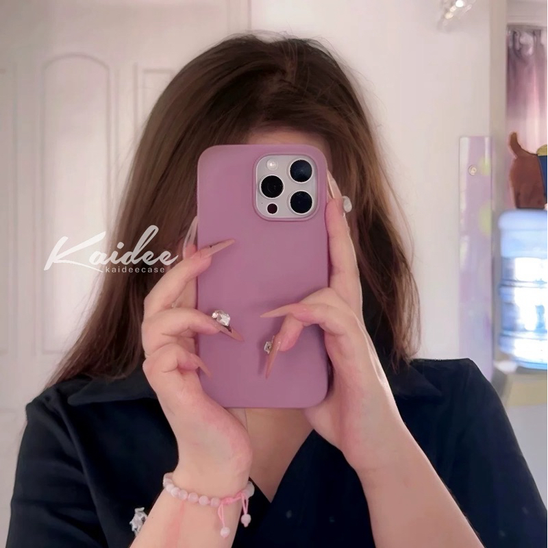 SiliconeCase KD03-เคสซิลิโคนกำมะหยี่สีพื้น ลบรอยปากได้ เคสสำหรับรุ่นiPhone ราคา ถูกที่สุด ดีลบีเคเค แกลเลอรีภาพที่ 8