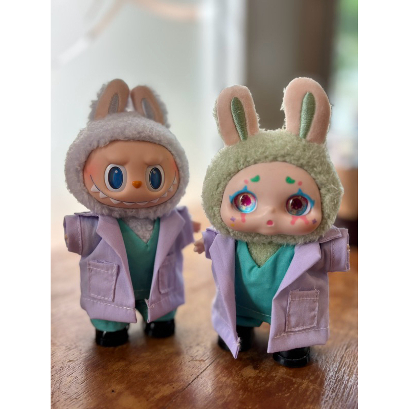 ชุดหมอ Labubu พร้อมส่ง 🎀 งานตัดช่างไทย พอดีตัวตุ๊กตา เพิ่มสีใหม่ !!!