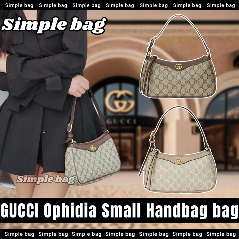 💯กุชชี่💥GUCCI Ophidia Small Handbag Hobo bag กระเป๋าสะพายเดี่ยว #Simple bag