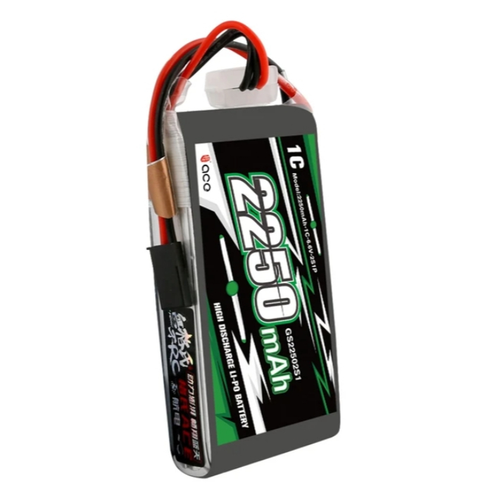 [แบตเตอรี่ 2เซล] แบตใส่วิทยุ GENS ACE 6.6V 2250mAh 1C Li-FE Battery 2S1P for 18SZ 14SG 10J T8J T6J f