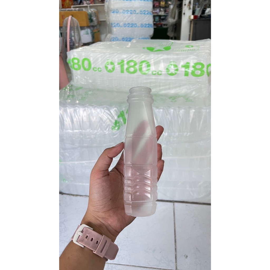 ขวดพลาสติกขุ่น pp ขนาด180cc