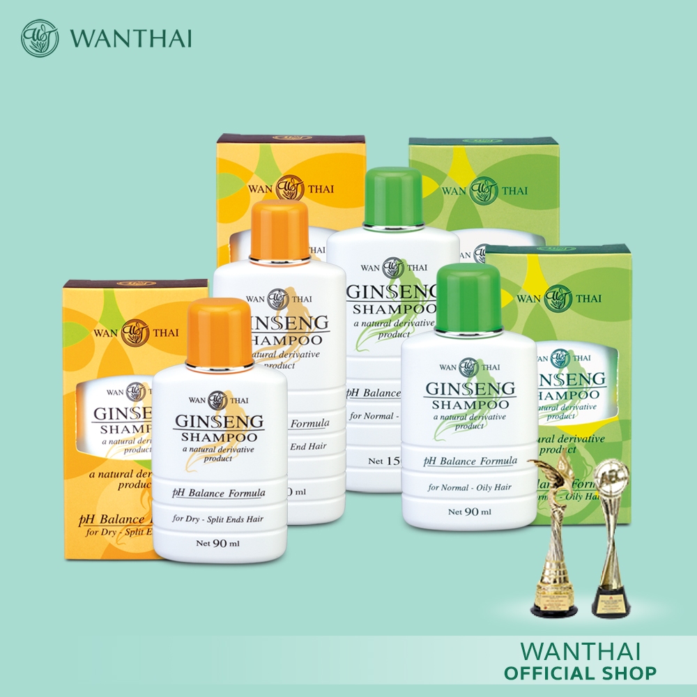 Wanthai (ว่านไทย) 🌿 แชมพูโสม l หยุดผมร่วง สร้างรากผมใหม่ รักษาอาการอักเสบของหนังศีรษะ