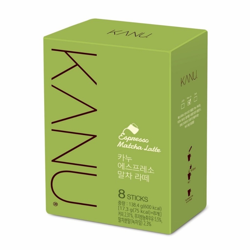 [ของแท้] 카누에스프레소말차라떼 Maxim Kanu Espresso Matcha Latte (เอสเพรสโซ่มัทฉะลาเต้ 8 ซอง) 138.4g