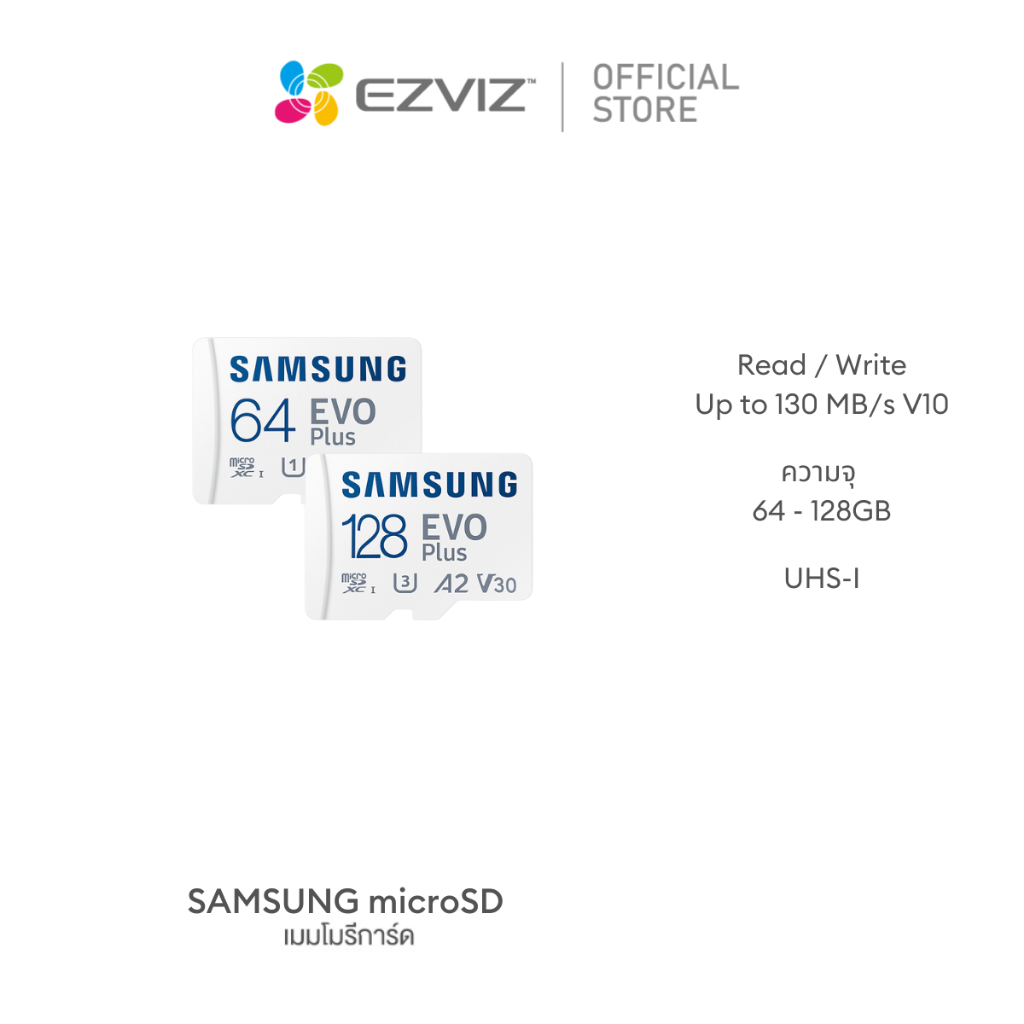 SAMSUNG EVO Plus microSD Card 64GB/ 128GB : 10Y (EVO Plus)