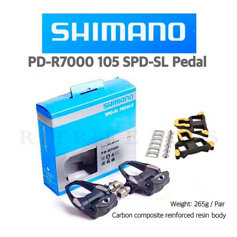 (โค๊ดส่วนลด) บันไดเสือหมอบ Shimano 105 PD-R7000 คาร์บอนพร้อมคลีท สินค้าบริษัท