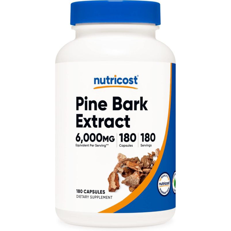 พร้อมส่ง Nutricost Pine Bark Extract 6000 mg, 180 แคปซูล ของ % การันตี Import from USA